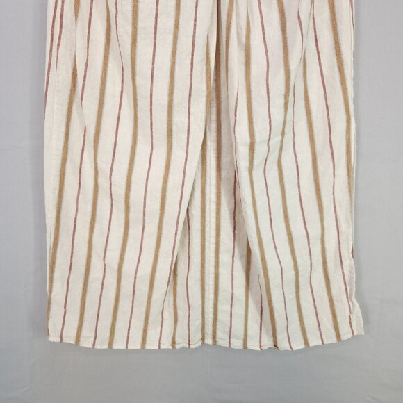 Madewell Linen Blend Slit Midi Skirt Twist-Front Sarong Stripe Women's Size 2 - Picture 10 of 13